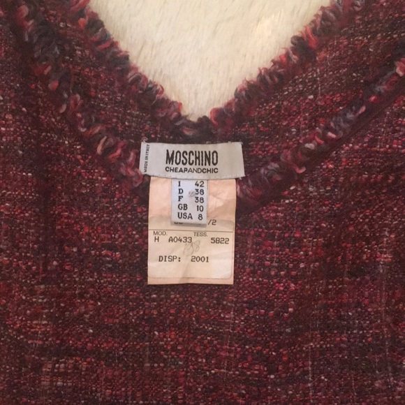 Moschino fringed edge dress Sz 8. - Picture 3 of 5